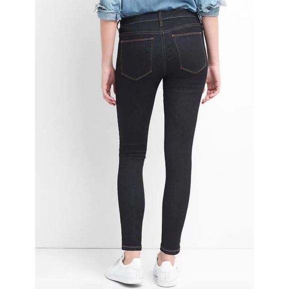 GAP Mid Rise Dark Rinsed Jegging - Picture 3 of 4